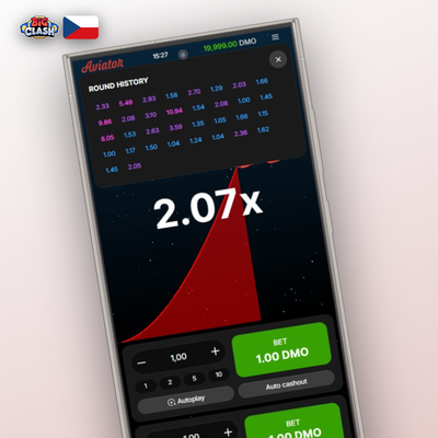 Panel automatické sázky s počtem kol a tlačítkem Start v Aviator Bigclash Casino