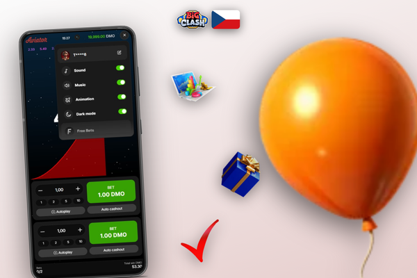 Sázkové pole Aviatoru se zvýrazněnými tlačítky úpravy výše sázky v Bigclash Casino