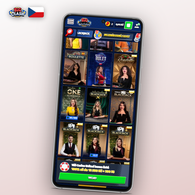 Ikona rulety pro živé kasino v Bigclash Casino app na iOS