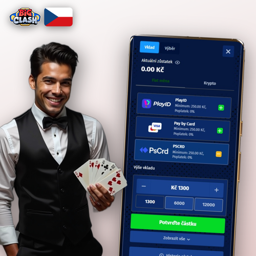 Bigclash Casino vklad přes karty, e-peněženky a kryptoměny na jednom místě